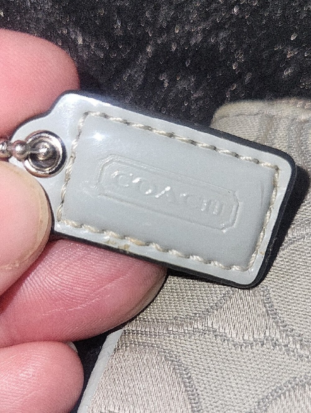 Coach Gray Signature Coin Pouch - Picture 3 of 8